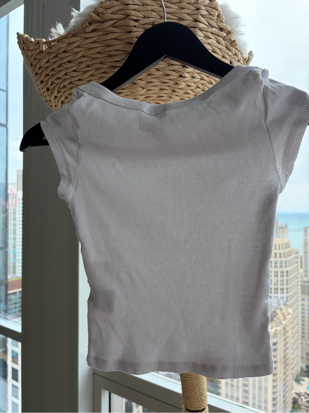 Divided White Ribbed Girls' Tank Top - Picture 2 of 3